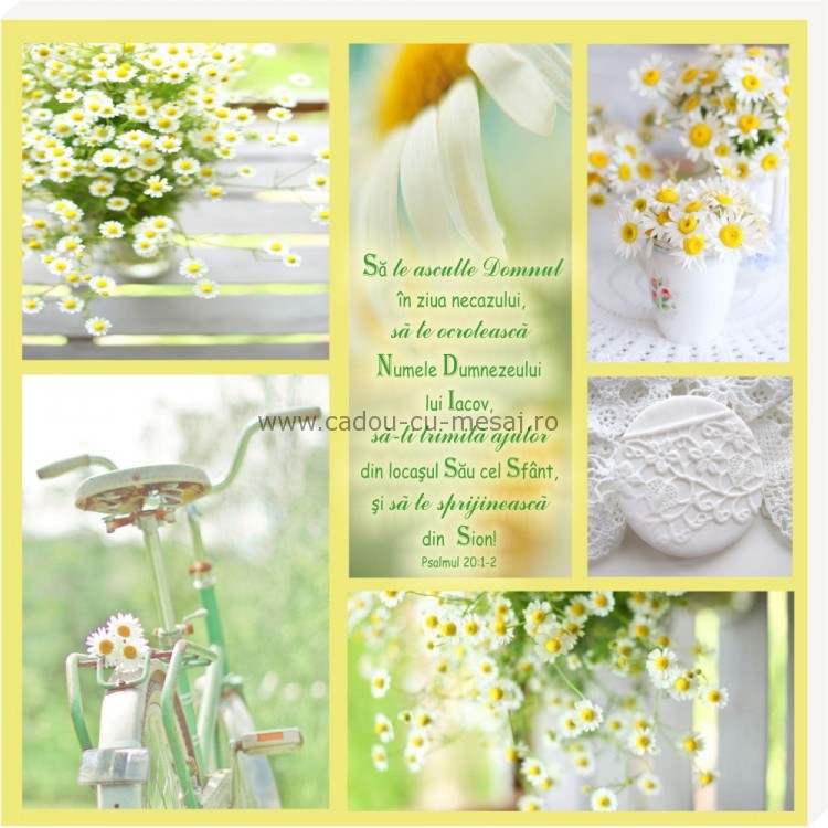 Tablou colaj vintage - Să te asculte Domnul (30x30 cm) Tablou colaj vintage - Să te asculte Domnul (30x30 cm)