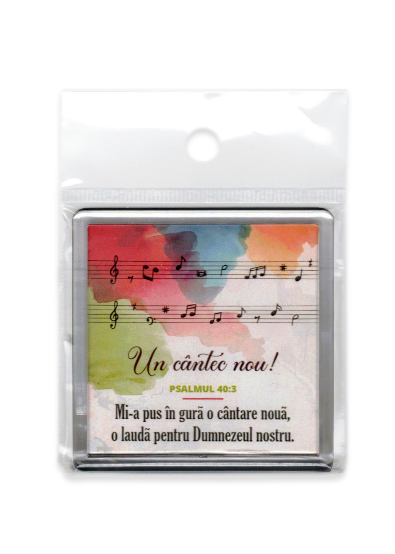 Magnet de frigider - Verset: Un cantec nou! Psalmul 40:3 [32]
