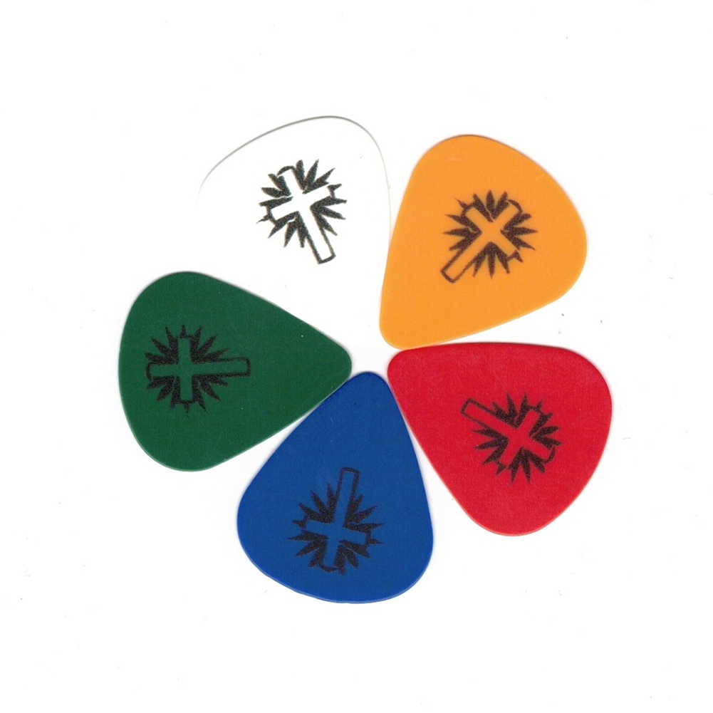 Set de 5 pene de chitară culori diferite, 46mm (model 2) Set de 5 pene de chitară culori diferite, 46mm (model 2)