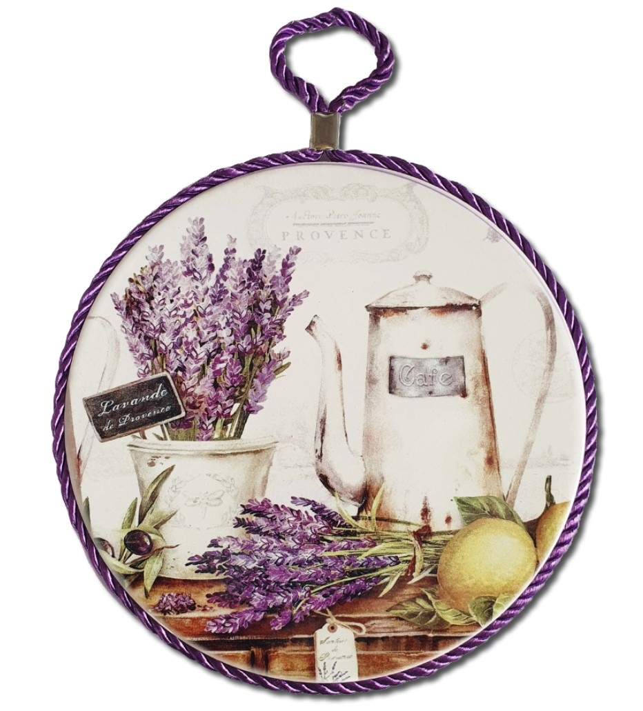 Plachet rotund decorat - Lavanda Plachet rotund decorat - Lavanda
