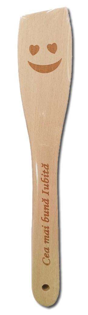 Spatula lemn personalizata - Cea mai buna iubita