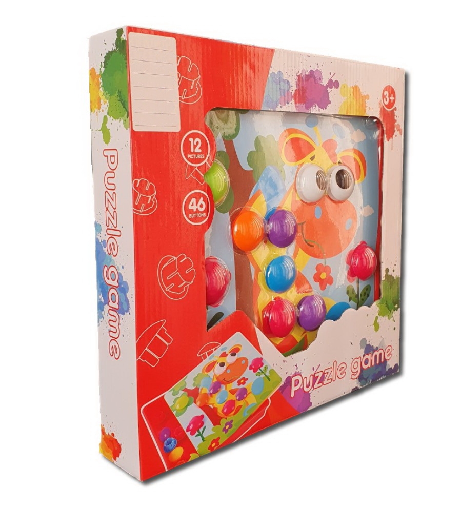 Puzzle Joc -12 poze,46butoane- Activitati pentru copii(3+) Puzzle Joc -12 poze,46butoane- Activitati pentru copii(3+)