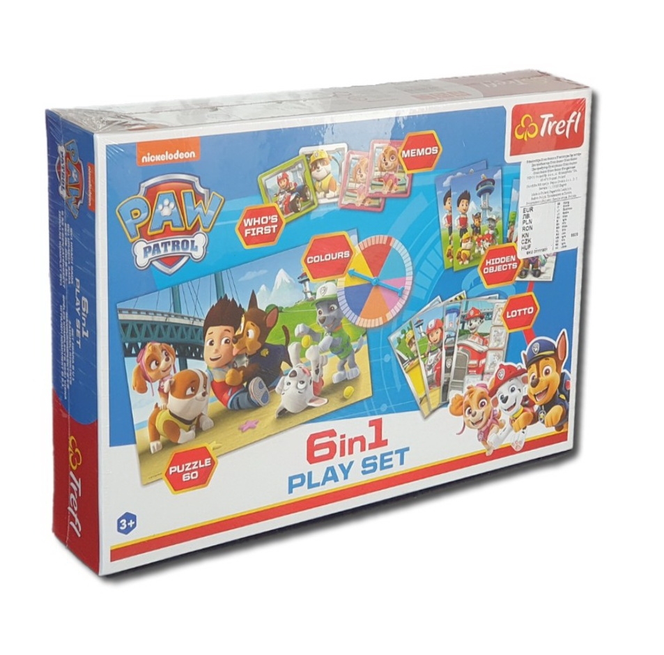 Set jocuri 6in1 Patrula Catelusilor 3+