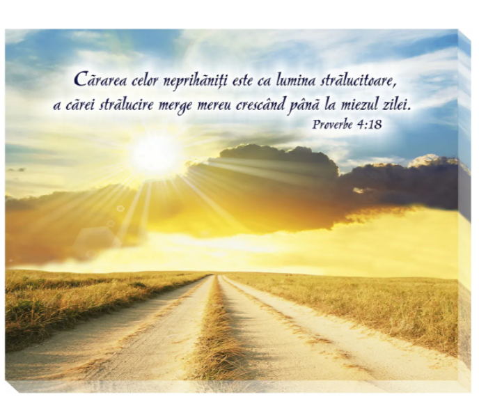 Tablou canvas (25x30cm) - Cărarea celor neprihăniți Tablou canvas (25x30cm) - Cărarea celor neprihăniți