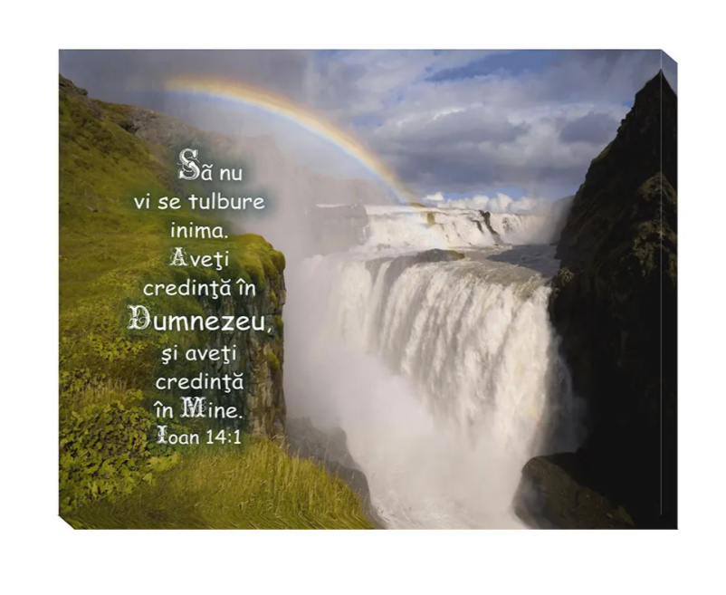 Tablou canvas (25x30cm) - Să nu vi se tulbure inima Tablou canvas (25x30cm) - Să nu vi se tulbure inima