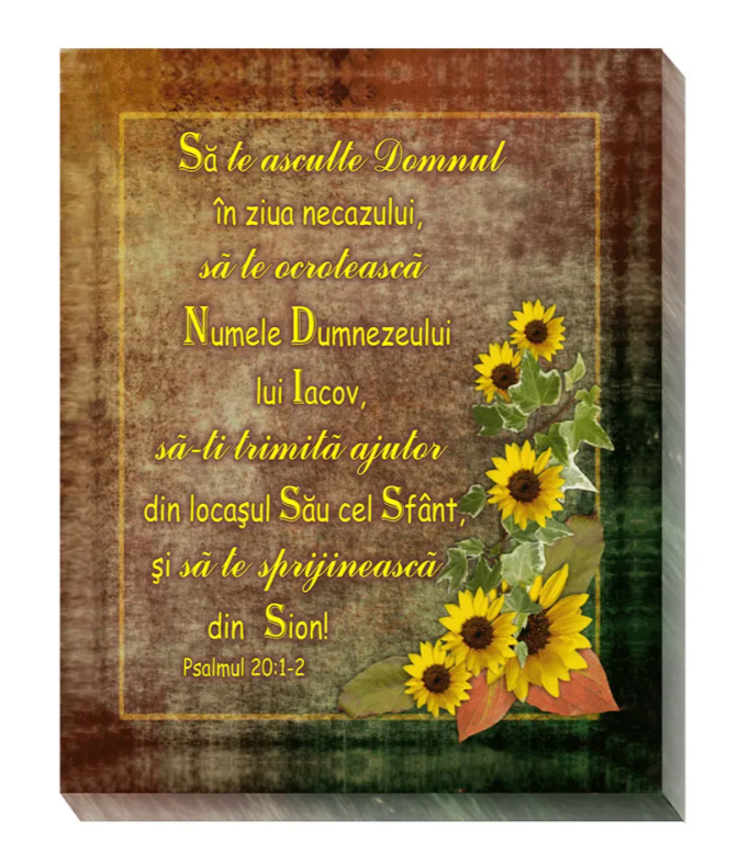 Tablou canvas (25x30cm) - Sa te asculte Domnul in ziua necazului Tablou canvas (25x30cm) - Sa te asculte Domnul in ziua necazului