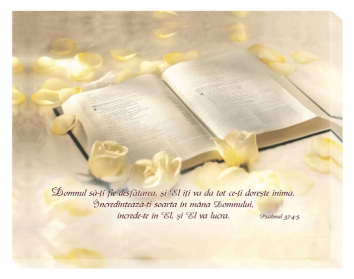 Tablou canvas (25x30cm) -  Domnul să-ți fie desfătarea Tablou canvas (25x30cm) -  Domnul să-ți fie desfătarea