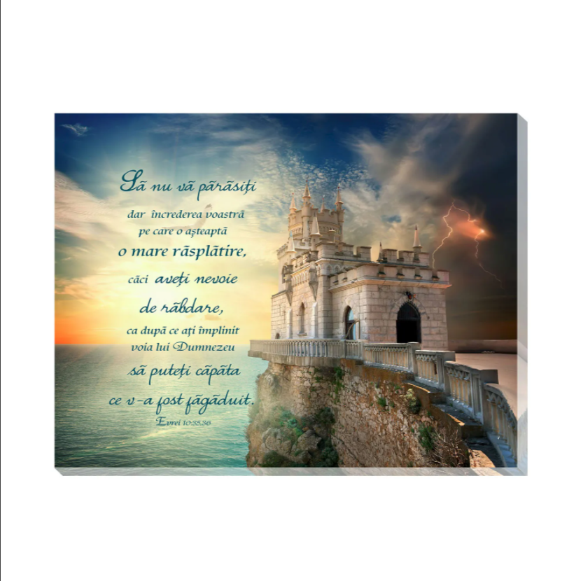 Tablou canvas (25x30cm) - Să nu vă părăsiți încrederea