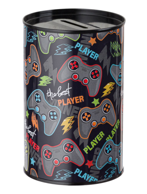 Pusculita metalica, ETK, neagra, 'Player', 12.5x8 cm Pusculita metalica, ETK, neagra, 'Player', 12.5x8 cm