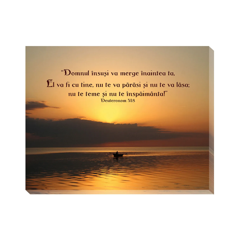 Tablou canvas (25x30cm) -  Domnul însuși va merge Tablou canvas (25x30cm) -  Domnul însuși va merge