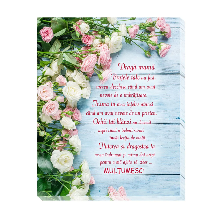 Tablou canvas (25x30cm) - Dragă mamă