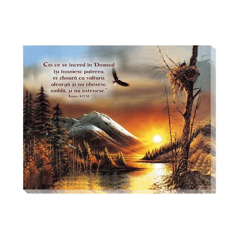 Tablou canvas (25x30cm) - Cei ce se încred în Domnul Tablou canvas (25x30cm) - Cei ce se încred în Domnul