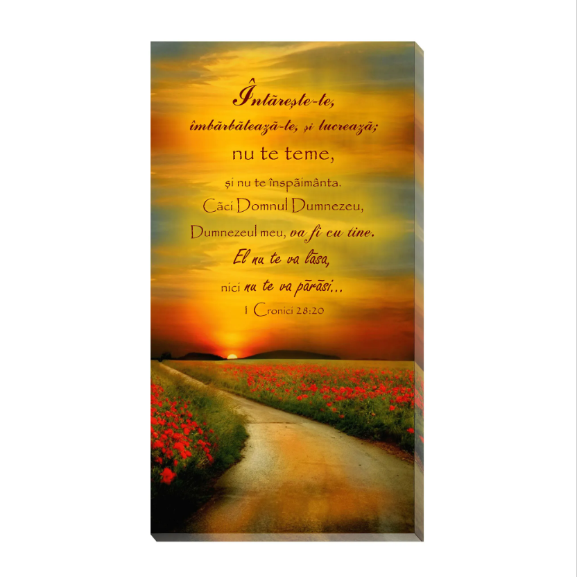 Tablou canvas - Întarește-te și îmbărbătează-te (25x50 cm) Tablou canvas - Întarește-te și îmbărbătează-te (25x50 cm)