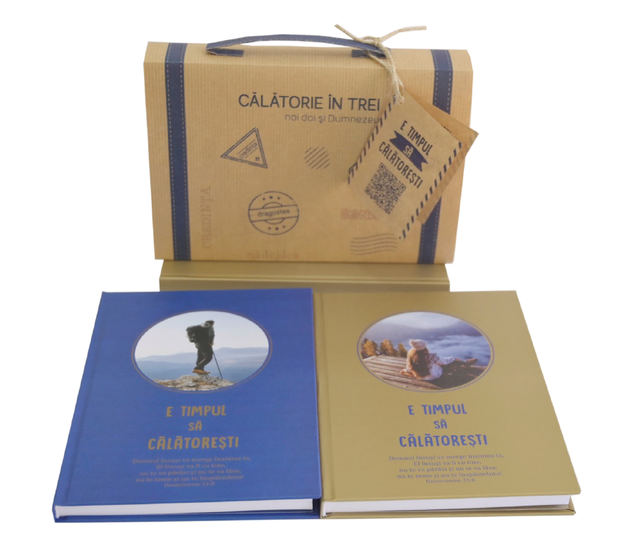 Set cadou pentru el și pentru ea “CĂLĂTORIE ÎN TREI – noi doi şi Dumnezeu” Set cadou pentru el și pentru ea “CĂLĂTORIE ÎN TREI – noi doi şi Dumnezeu”