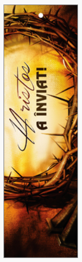 Semn de carte cu panglica galbenă  -  Text:  "Hristos a înviat!"   [127]