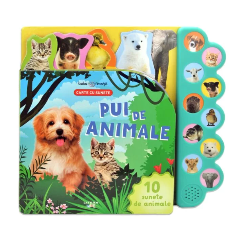 Bebe invață. Pui de animale. Carte cu sunete Bebe invață. Pui de animale. Carte cu sunete