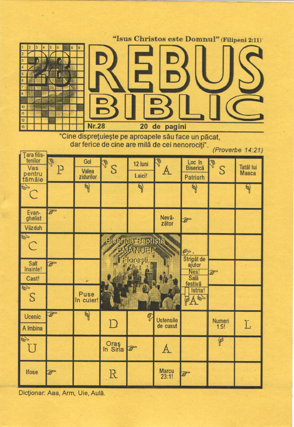 Rebus biblic - nr. 28 Rebus biblic - nr. 28