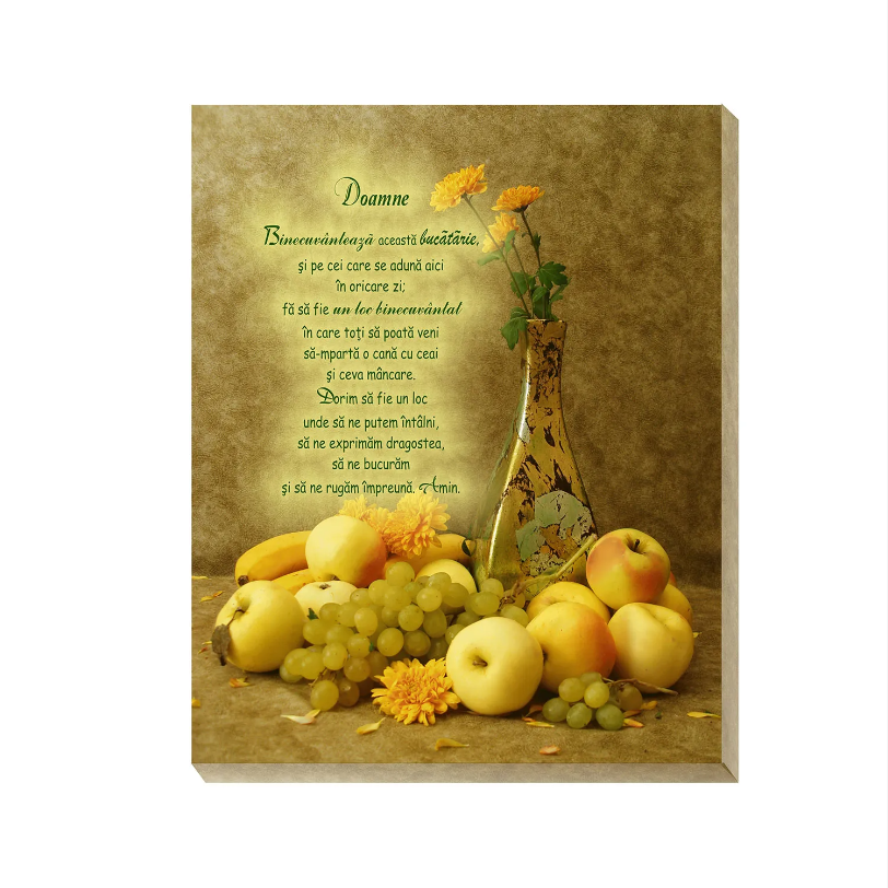 Tablou canvas (25x30cm) - Binecuvântarea bucătăriei Tablou canvas (25x30cm) - Binecuvântarea bucătăriei