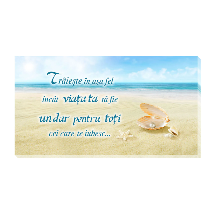 Tablou canvas -Traieste in asa fel (25x50 cm) Tablou canvas -Traieste in asa fel (25x50 cm)