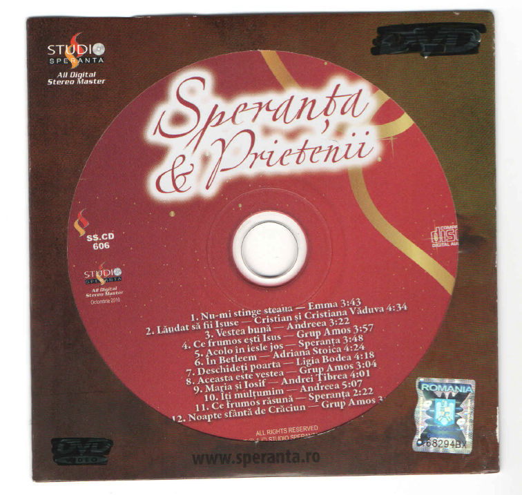 CD - Speranta si prietenii - VOL. 7 - Concert colinde CD - Speranta si prietenii - VOL. 7 - Concert colinde