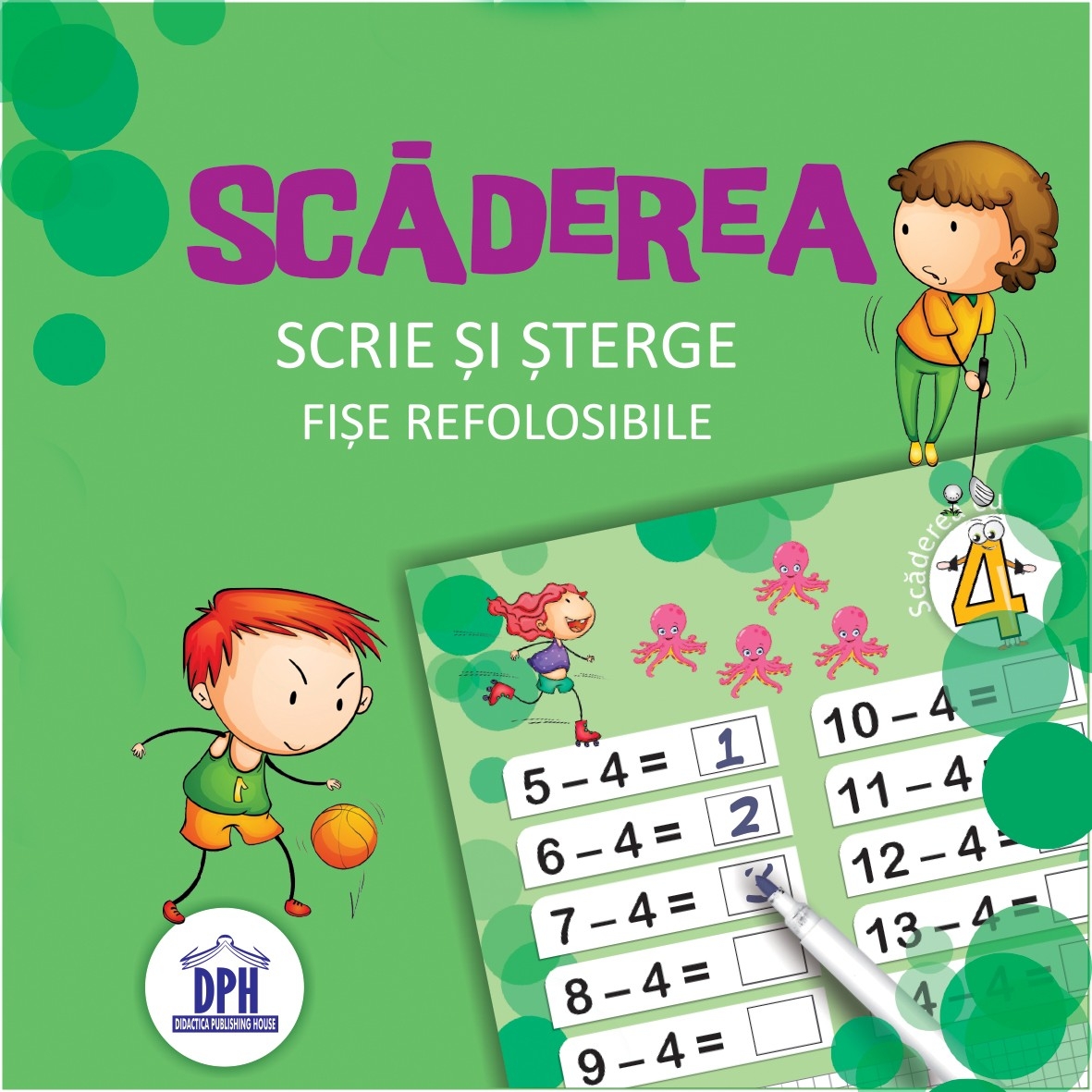 Scrie si sterge - Scaderea - Activitati pentru copii (5-10 ani) Scrie si sterge - Scaderea - Activitati pentru copii (5-10 ani)