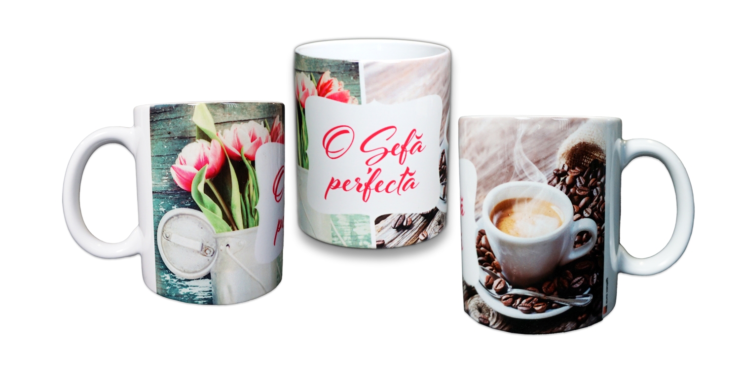 Cana cadou cu lalele si cafea pentru sefa Cana cadou cu lalele si cafea pentru sefa