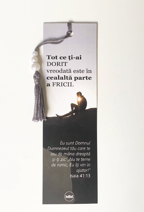 Semn de carte cu verset biblic -Tot ce ti-ai dorit (5x16cm)