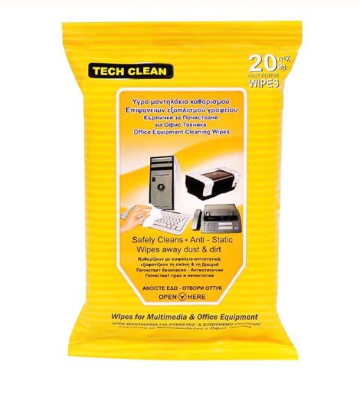 Servetele umede de curatare echipamente de birou, 20 buc. Servetele umede de curatare echipamente de birou, 20 buc.