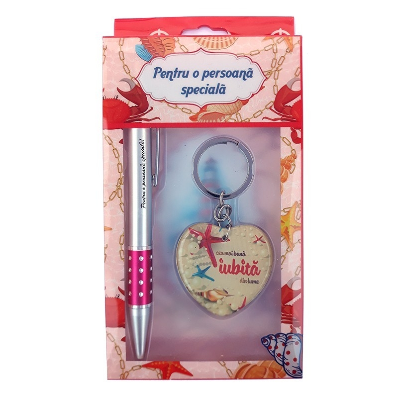Set breloc cu pix - Cea mai buna iubita