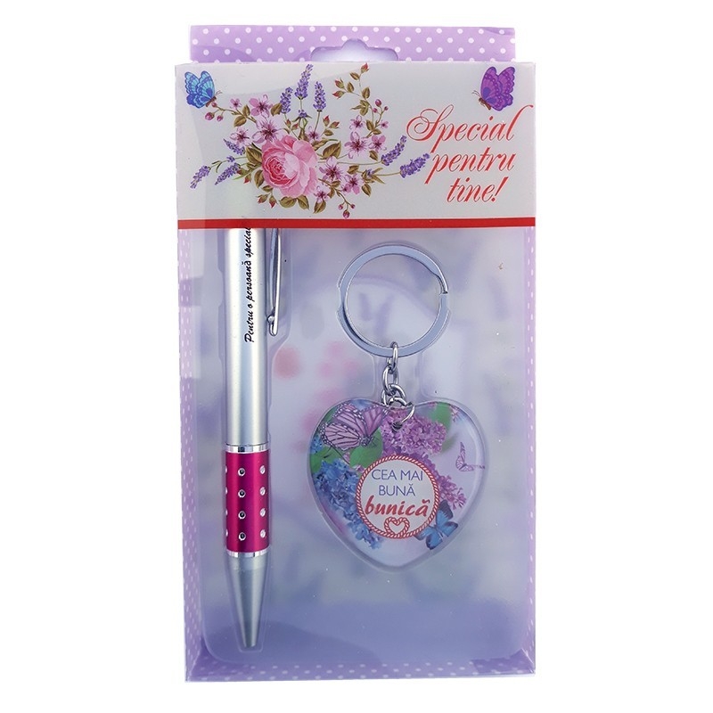 Set breloc cu pix - Cea mai buna bunica