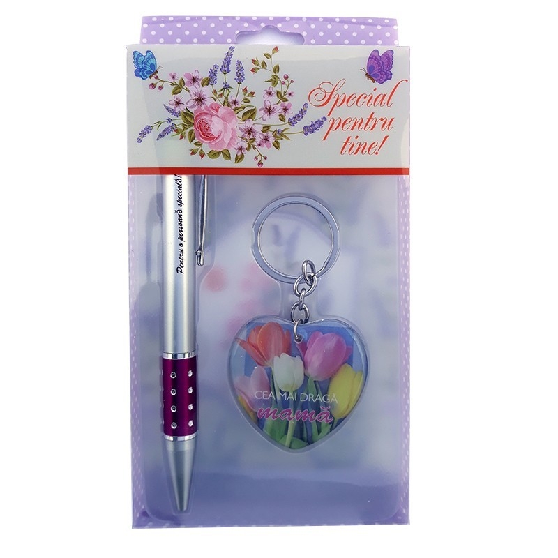 Set breloc cu pix - Cea mai draga mama