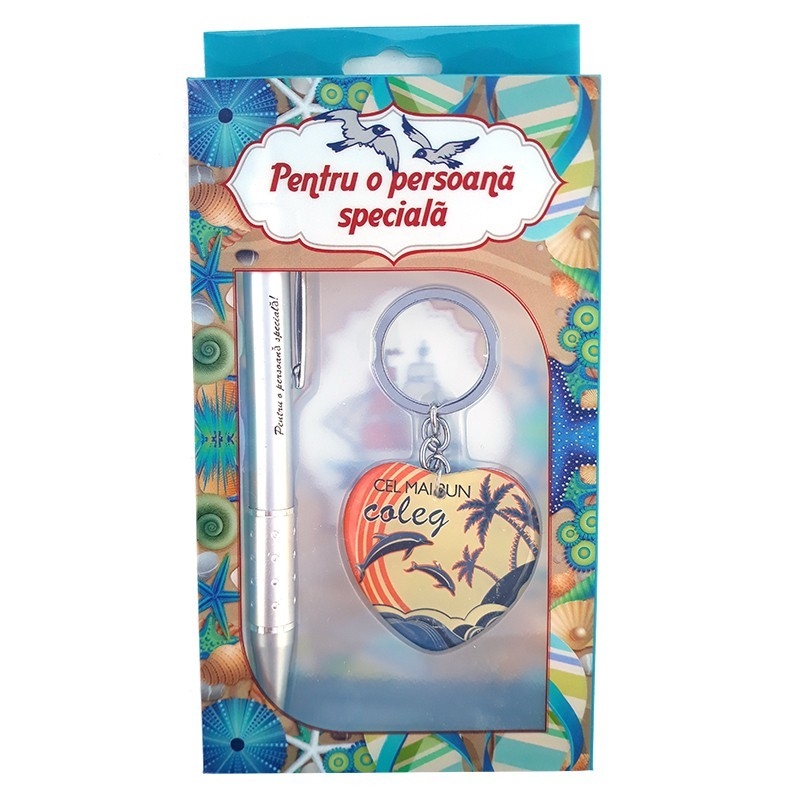 Set breloc cu pix - Cel mai bun coleg Set breloc cu pix - Cel mai bun coleg