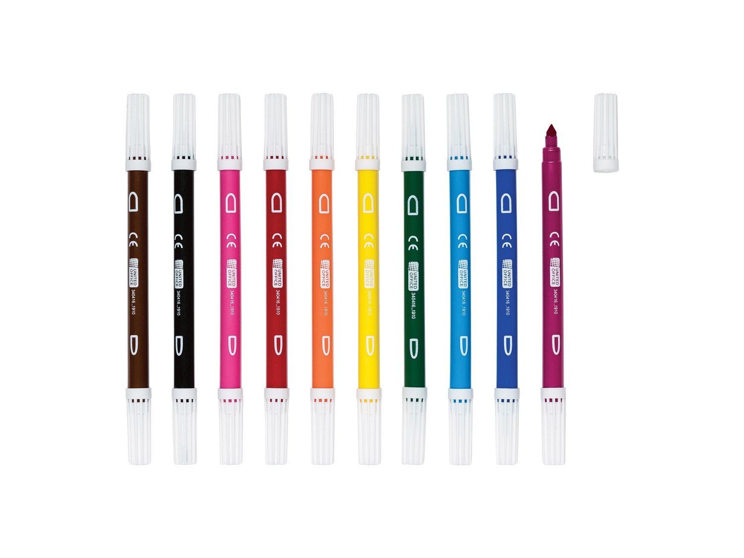 Carioci cu 2 varfuri, 10 culori stralucitoare Carioci cu 2 varfuri, 10 culori stralucitoare