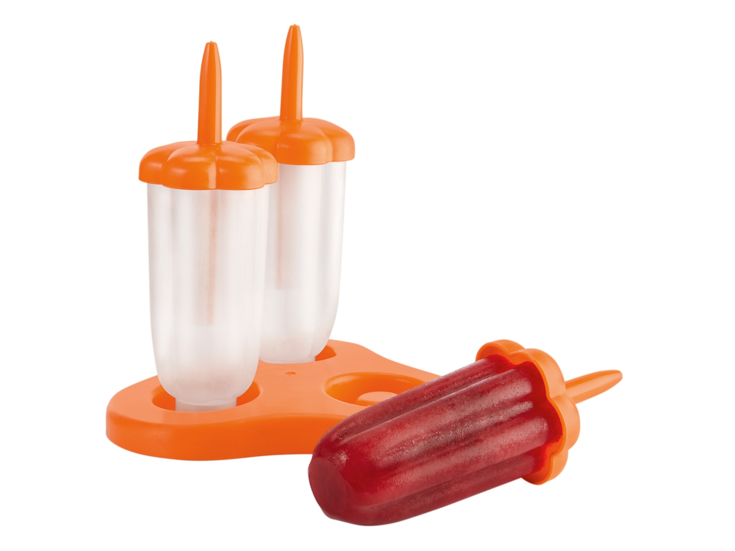 Forme cu capac pentru inghetata pe bat (3 x 55 ml) Forme cu capac pentru inghetata pe bat (3 x 55 ml)