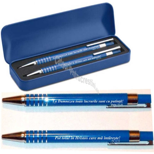 SET PIX SI CREION CUTIE ALBASTRA METALICA, POT TOTUL IN HRISTOS! SET PIX SI CREION CUTIE ALBASTRA METALICA, POT TOTUL IN HRISTOS!