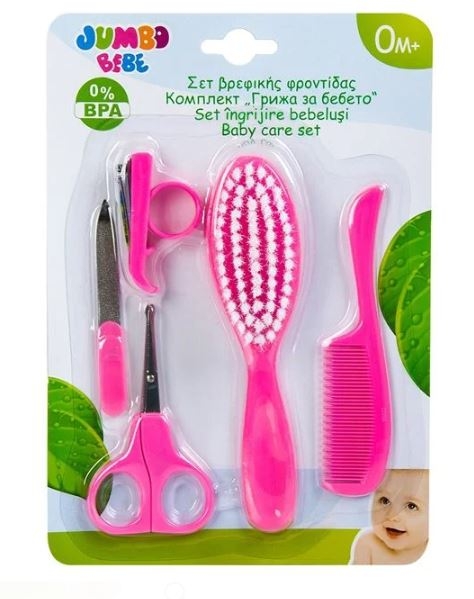 Set ingrijire bebelusi, roz - 5 buc. (0m+) Set ingrijire bebelusi, roz - 5 buc. (0m+)
