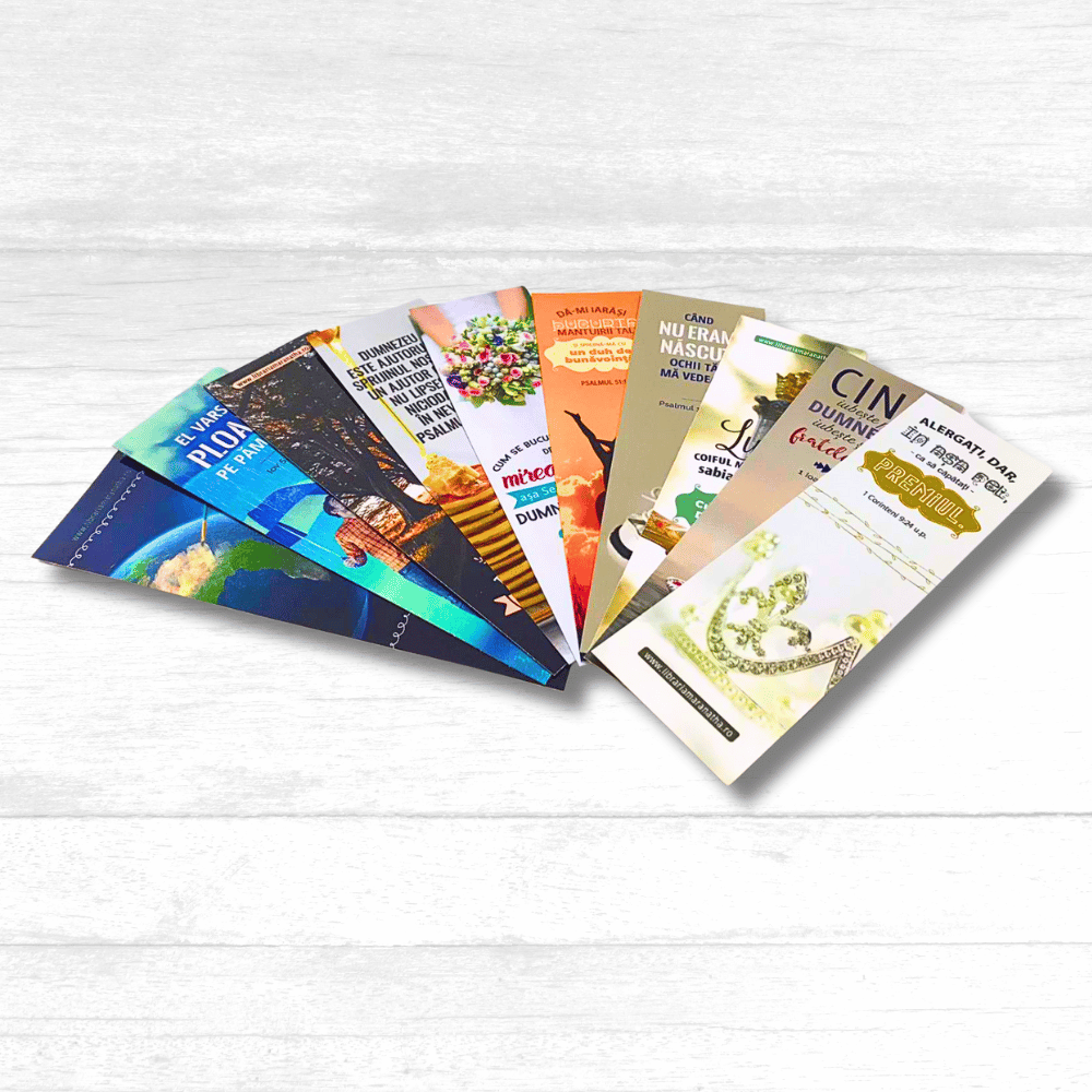 Set 10 semne de carte cu versete biblice Set 10 semne de carte cu versete biblice