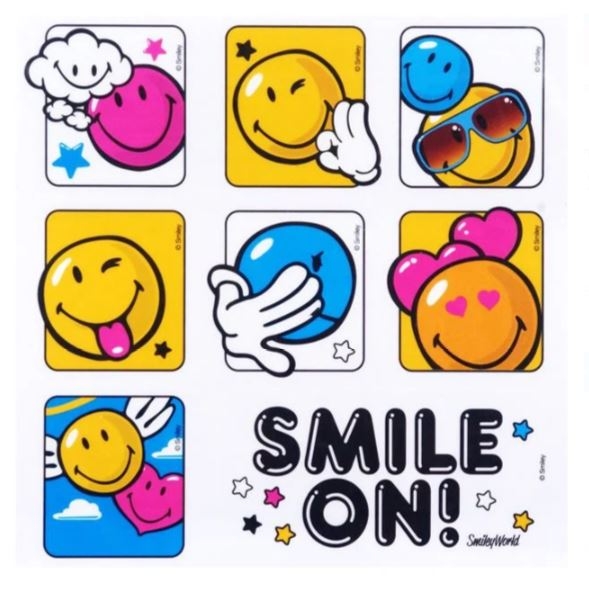 Autocolant de perete - Smile On (18x18 cm) Autocolant de perete - Smile On (18x18 cm)