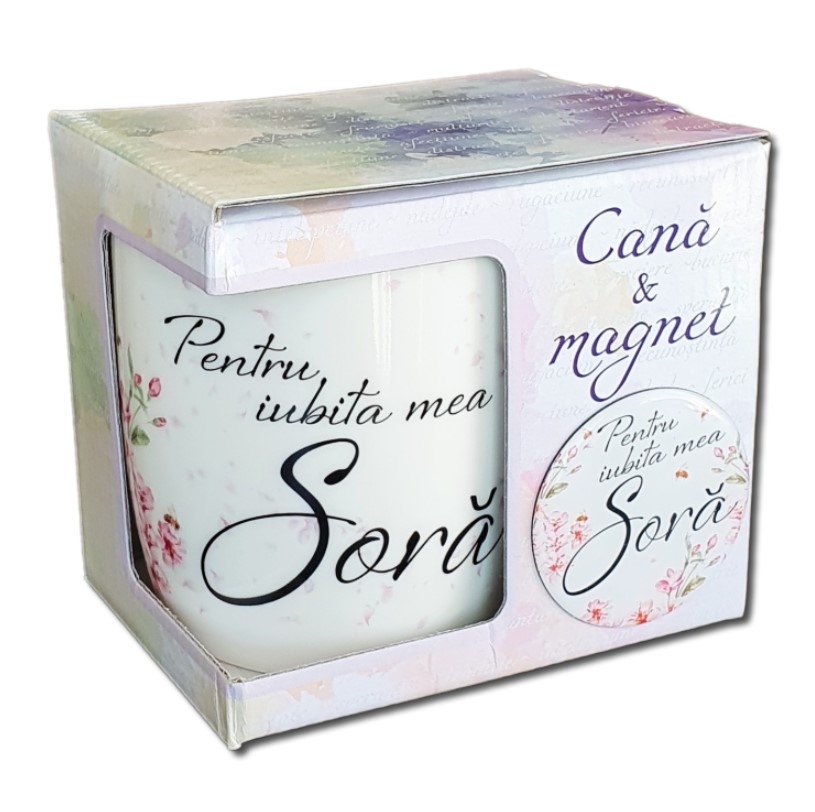 Cana portelan cu magnet - Pentru iubita mea sora! Cana portelan cu magnet - Pentru iubita mea sora!