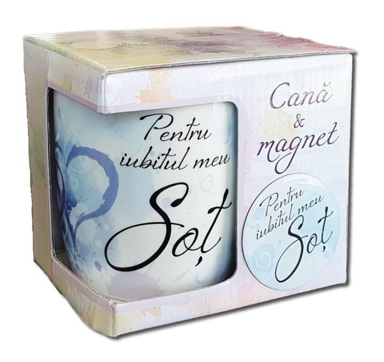 Cana portelan cu magnet - Pentru iubitul meu sot!