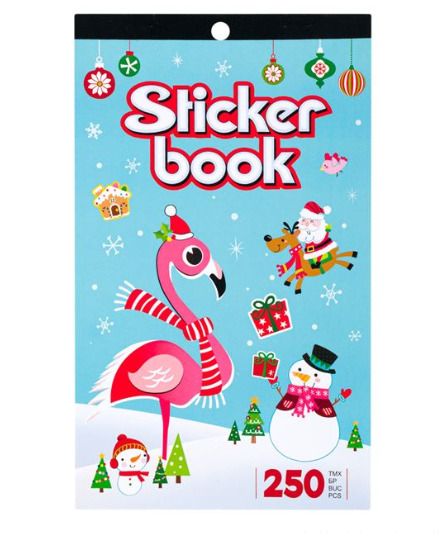 Carte cu stickere de Craciun - Flamingo, 4 File (3+) Carte cu stickere de Craciun - Flamingo, 4 File (3+)