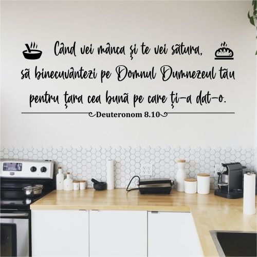Sticker mare de perete - Când vei mânca și te vei sătura Sticker mare de perete - Când vei mânca și te vei sătura