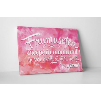 Sticker decorativ - Frumusetea incepe in momentul... Sticker decorativ - Frumusetea incepe in momentul...