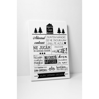 Sticker decorativ - Regulile casei noastre...