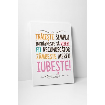 Sticker decorativ - Traieste simplu Sticker decorativ - Traieste simplu