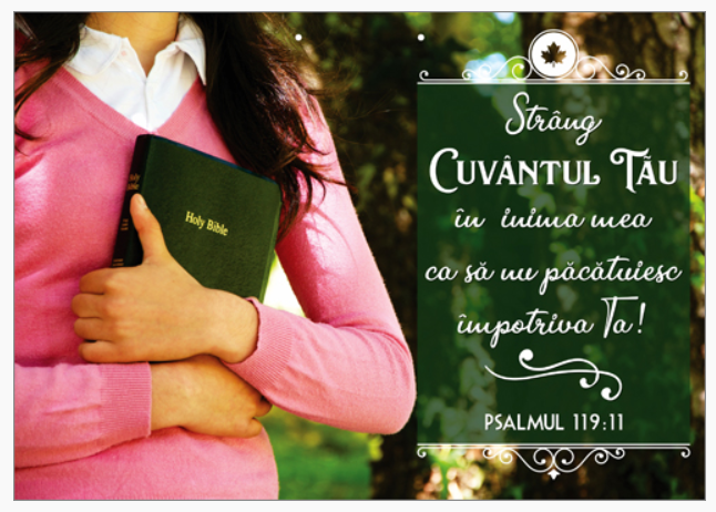 Poster - Strang Cuvantul Tau in inima mea Poster - Strang Cuvantul Tau in inima mea