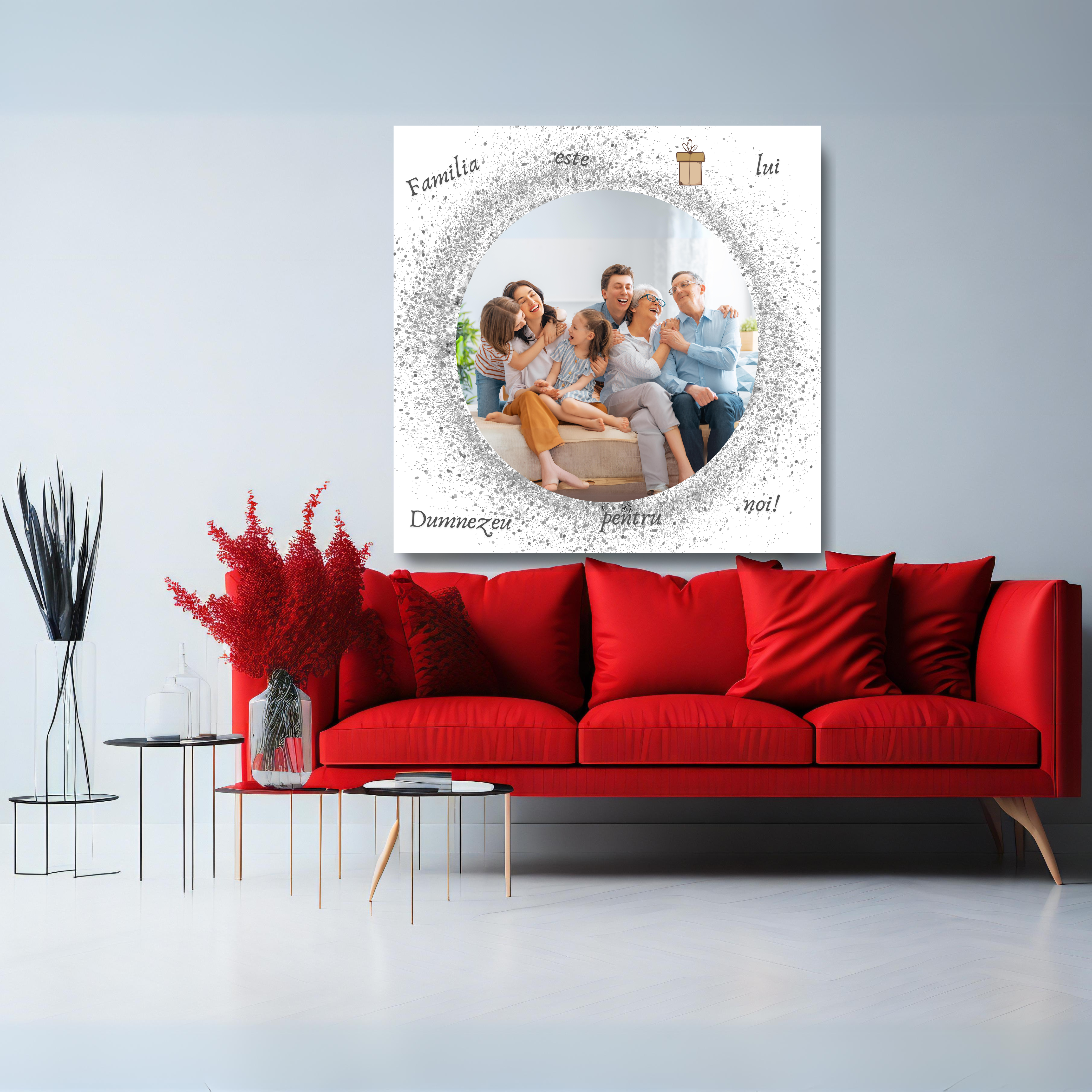 Tablou canvas personalizat cu poză – Familia este Tablou canvas personalizat cu poză – Familia este