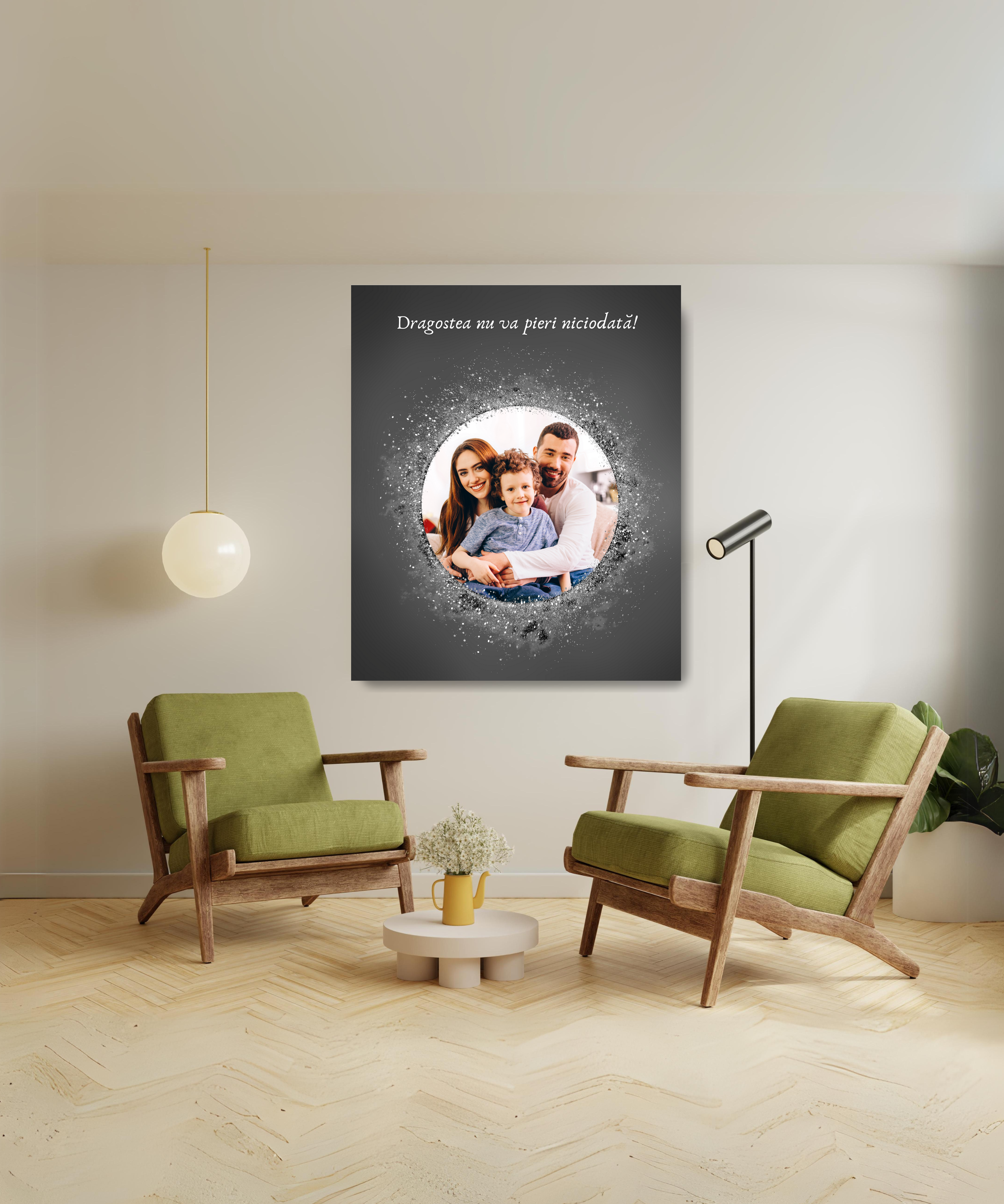 Tablou canvas personalizat cu poză – Dragostea nu va pieri niciodată!