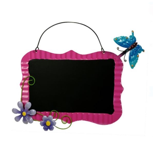 Decoratiune agatatoare pentru gradina - Tabla cu fluture si flori (34x31 cm) Decoratiune agatatoare pentru gradina - Tabla cu fluture si flori (34x31 cm)