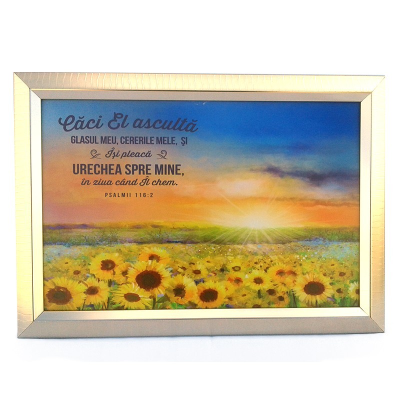 Tablou cu versete- Caci El asculta(34X24 cm) Tablou cu versete- Caci El asculta(34X24 cm)